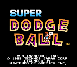 Super Dodge Ball - 4 Player Edition Title Screen